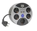 EL2082 - Multipresa con protezione da sovratensioni, 5 schuko, 2 USB, 2RJ45 - Kopp - Connettività