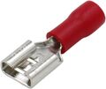 B5660 - Connettore faston femmina 6.3mm rosso 0.5-1.5mm confezione da 100 - Capicorda