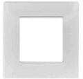 EL1948 - Placca 2 posti quadrata bianca compatibile Vimar Plana - Compatibile Vimar Plana