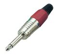 B9086 - Connettore Jack 6.3mm mono - rosso - Connettori e Adattatori