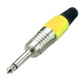 40128 - Connettore Jack 6.3mm mono - giallo - Connettori e Adattatori