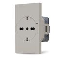 02312 - Presa 2P+T 16A bipasso Schuko sabbia linea ZEN - Linea ZEN