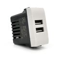 EL2124 - Alimentatore doppia presa USB 5V 2A Bianco compatibile Living International - Compatibile Living International
