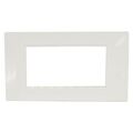 EL2216 - Placca 4 posti bianca compatibile Vimar Plana - Compatibile Vimar Plana