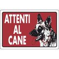 WB1924 - Cartello segnaletico attenti al cane 30x20cm - Segnaletica