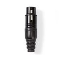 ND4892 - Connettore XLR Femmina a 3 pin XLR Nero - Connettori e Adattatori