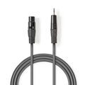 ND4982 - Cavo Audio XLR Bilanciato Femmina a 3 Pin XLR-Maschio da 3,5mm 1m - Cavi Audio Video