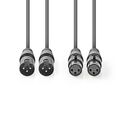 ND8055 - Cavo Audio XLR Bilanciato 2x Maschio a 3 Pin- 2x Femmina a 3 Pin 5m - Cavi Audio Video