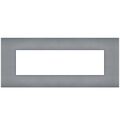 EL2249 - Placca 7 posti grigio compatibile Vimar Arkè - Compatibile Vimar Arké 