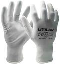WB1116 - Guanti da lavoro in poliuretano bianchi taglia 10 Utilia - Utensili