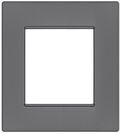 EL2436 - Placca 2 posti grigio Soft Touch compatibile Vimar Plana - Compatibile Vimar Plana