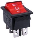N457 - Interruttore a bilanciere DPDT ON/OFF/ON 6 Pin 3 Posizioni 6A 250V 10A 125V con luce LED - Interruttori