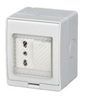 E9240 - Box stagno da parete IP55 con interruttore e presa 10-16A - Connettività