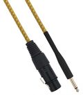 SP036 - Cavo XLR Cannon femmina a Jack 6.35 maschio 3 metri Mono - Giallo/Marrone - Cavi Audio Video