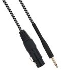 SP303 - Cavo XLR Cannon femmina a Jack 6.35 maschio 1.5 metri Mono - Bianco/Nero - Cavi Audio Video