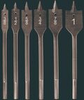 W1465 - Set 6 punte a pala per legno 10-25mm - Attrezzi e utensili