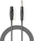 SX100 - XLR Monocavo XLR 3p (F) - 6.35 mm Maschio 10.0 m Grigio Scuro - Cavi Audio Video