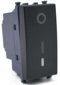 EL288 - Interruttore bipolare nero compatibile Vimar Arké - Compatibile Vimar Arké 