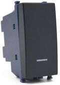 EL276 - Invertitore unipolare con spia luminosa nero compatibile Vimar Arké - Compatibile Vimar Arké 