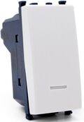 EL236 - Pulsante unipolare bianco con spia compatibile Vimar Arké - Compatibile Vimar Arké 