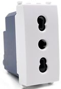EL208 - Presa bivalente 16A 250V bianca compatibile Vimar Arké - Compatibile Vimar Arké 