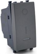 EL369 - Interruttore bipolare con spia grigio compatibile Vimar Arké - Compatibile Vimar Arké 
