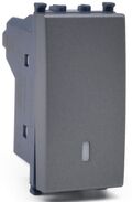 EL305 - Pulsante unipolare grigio compatibile Vimar Arké - Compatibile Vimar Arké 