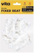 EL3962 - Supporto per fascette 9mm bianco confezione da 50 Vito - Fascette