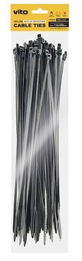 EL324 - Fascette fermacavi autobloccanti nere 3.6x300mm - 100 pezzi - Fascette