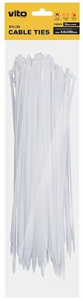 EL3003 - Fascette fermacavi autobloccanti bianche 4.6X300mm - 50 pezzi - Fascette