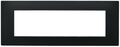 EL3112 - Placca 7 posti nera Soft Touch compatibile Vimar Plana - Compatibile Vimar Plana