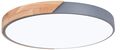 B7987 - Plafoniera LED rotonda da soffitto effetto legno 40 cm grigia 24W 3CCT - Illuminazione da Interno