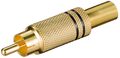 F1470 - Connettore RCA nero placcato oro - Connettori e Adattatori