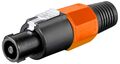 E6065 - Connettore speakon 4 poli arancione - Connettori e Adattatori
