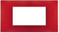 EL2340 - Placca 4 posti rosso corallo tecnopolimero compatibile Vimar Plana - Compatibile Vimar Plana