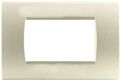 EL2247 - Placca in tecnopolimero 3 posti color champagne compatibile Living International - Compatibile Living International