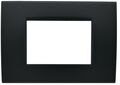 EL2293 - Placca 3 posti nera Soft Touch compatibile Living International - Compatibile Living International