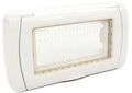 EL1342 - Placca idrobox IP55 T3 4P bianca compatibile Matix - Compatibile Matix