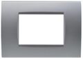 EL2444 - Placca 3 posti argento Soft Touch compatibile Living International - Compatibile Living International