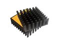 03821 - Dissipatore alluminio 43x40 mm con adesivo - Ventole