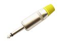 Q807 - Connettore Jack 6.3mm mono in metallo - giallo - Connettori e Adattatori