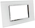 EL908 - Placca in vetro bianco 3 posti compatibile Living International - Compatibile Living International