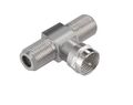 MT982 - Adattatore da Spina F a Doppia Presa F – Connettore Splitter T - TV-SAT