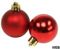 ED5550 - Palline natalizie 3cm lucide/opache color rosso confezione da 15 Christmas Gifts - Illuminazione da Esterno