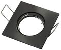 EL2071 - Supporto quadrato per faretto GU10  da incasso 80x80 nero - Faretti LED