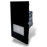 01044 - Cover campanello 2 moduli nero linea ZEN - Linea ZEN