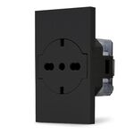 02296 - Presa 2P+T 16A bipasso Schuko nera linea ZEN - Linea ZEN