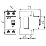 KA2138 - Interruttore magnetotermico differenziale 20A 6kA 2P KRO6 Kanlux - Interruttori differenziali