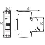 KA1178 - Interruttore magnetotermico 1P+N C16 16A Kanlux - Interruttori magnetotermici