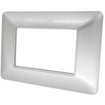 EL1043 - Placca in tecnopolimero 3P argento compatibile Matix - Compatibile Matix